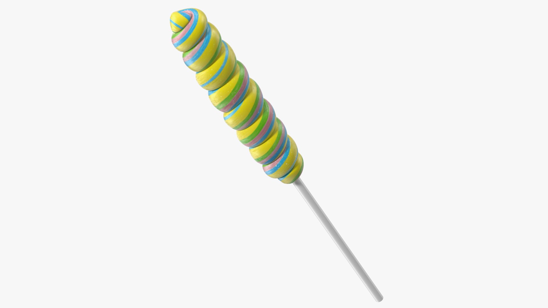 Twist Lollypop Candy 3D model preview