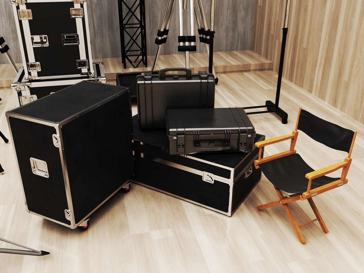 Professional Film Photography Studio Equipment Set 3D Model ...