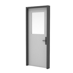 3D modern lowpoly door model