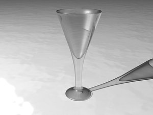 3d wine shot glass