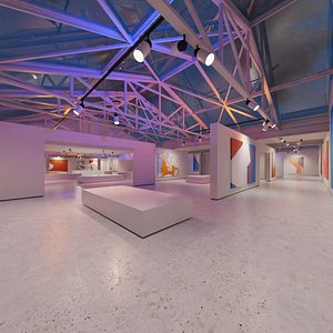 Modern Art Gallery and Photo Studio Day and Night