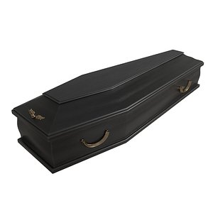 coffin wooden 3D model