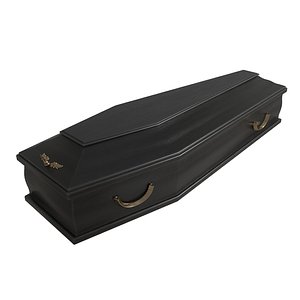 Classic wooden coffin