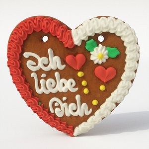 gingerbread heart 3D model