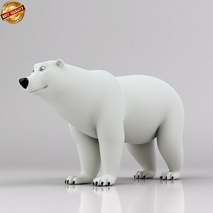 polar bear quadruped obj