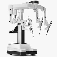 Surgical Robotic System da Vinci SI Rigged for Cinema 4D