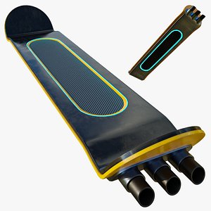 3D Sic-Fi Hoverboard 5 All PBR Unity UE Textures Included