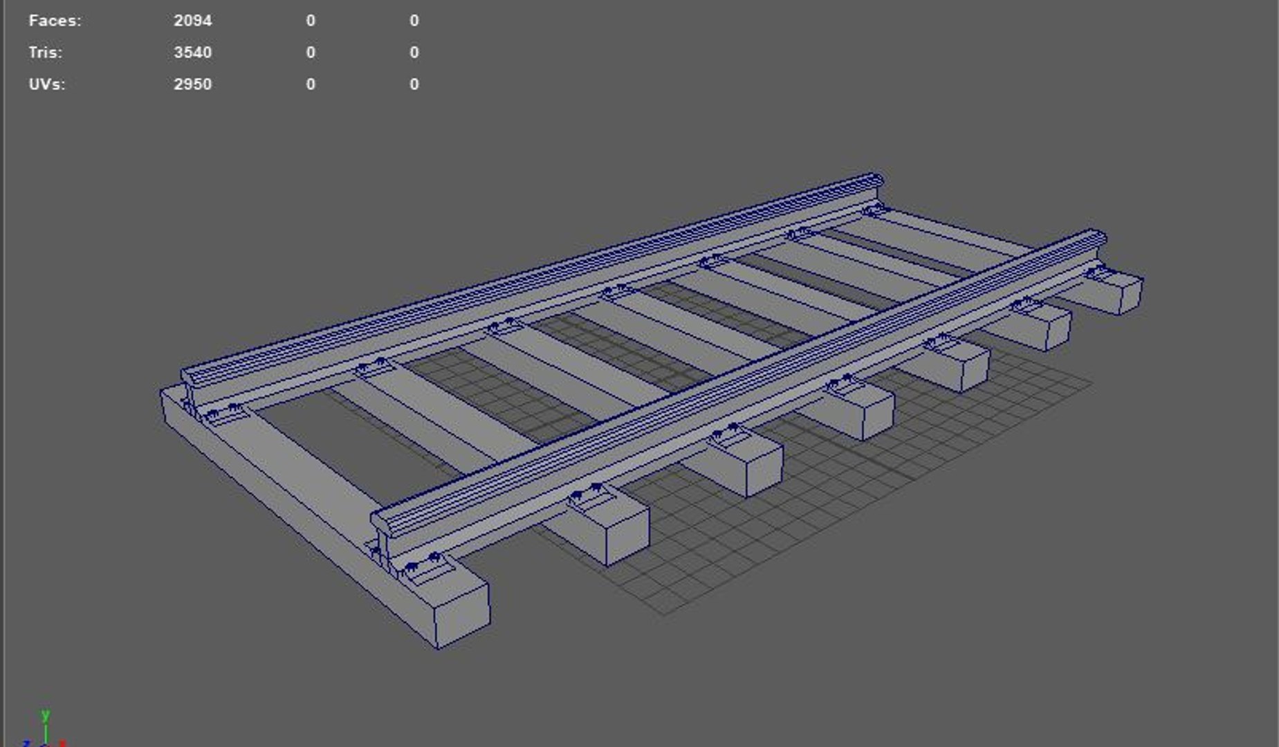 3D Railway Track 3D Model Model - TurboSquid 2353436