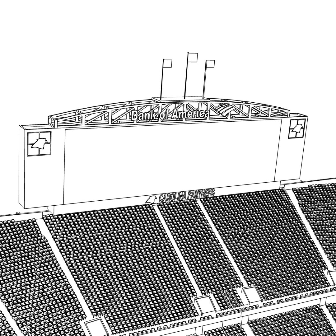 Carolina Panthers Seating Chart Map at Bank of America Stadium