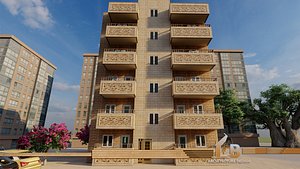 3D Classic Rowhouse 3D model