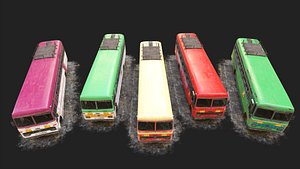 3D Indian ST Bus Collection of 5 V2 used version