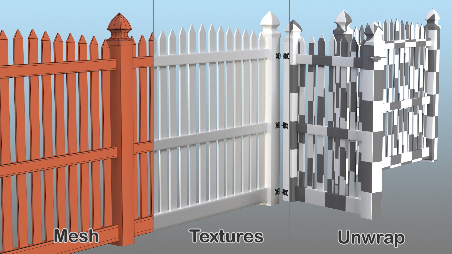 3D fence sections https://p.turbosquid.com/ts-thumb/F8/YyIyMB/h6K6JoCh/fencesectionscollection3dsmodel028/jpg/1595363601/1920x1080/fit_q87/fdea51b8ffd5ea61055dfa5f6cd05624d14b67c1/fencesectionscollection3dsmodel028.jpg