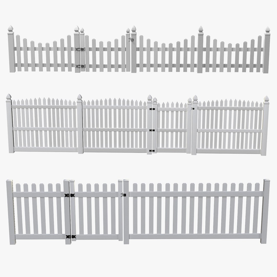 Fence Sections Collection 3D model preview