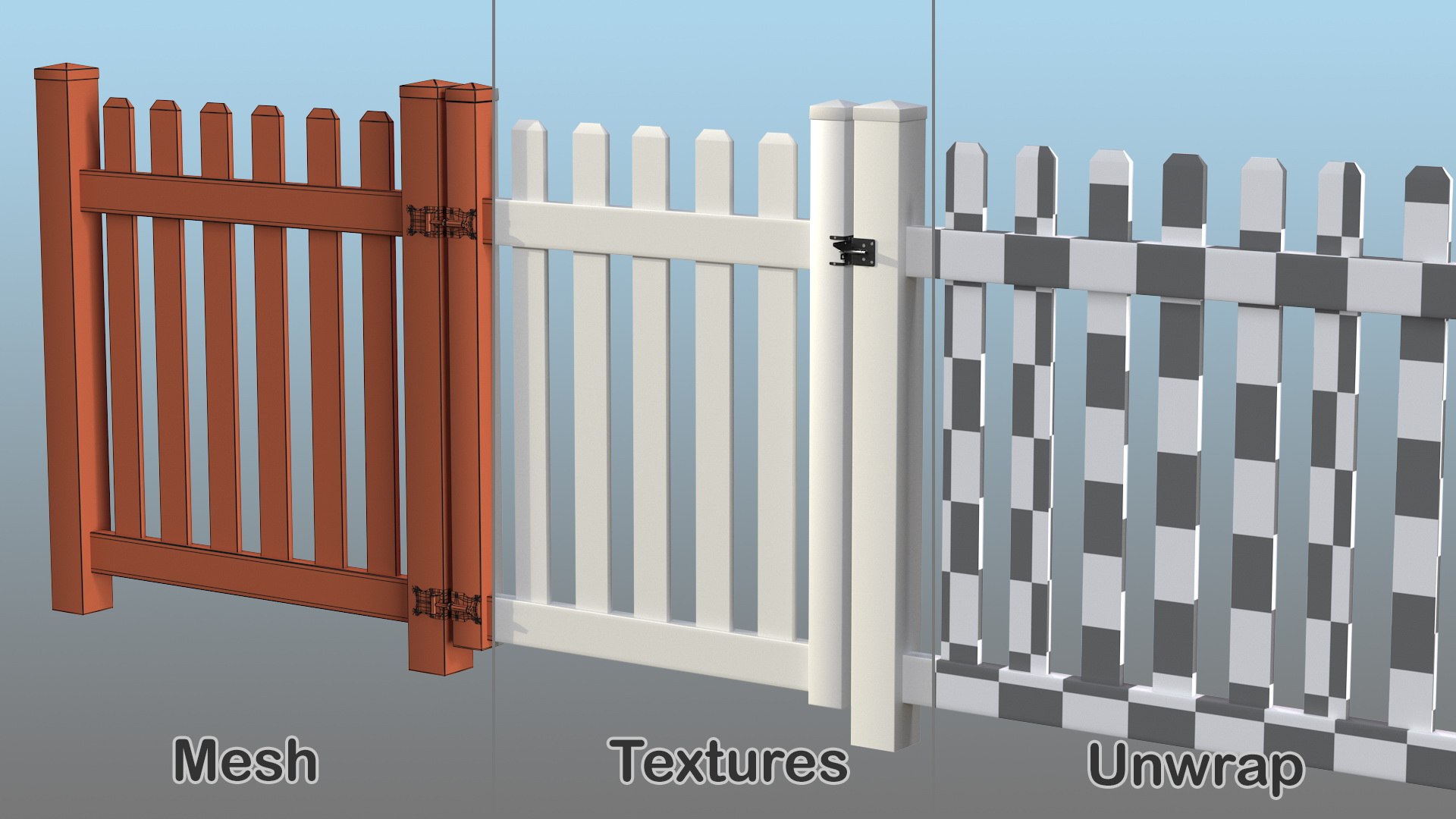 3D fence sections https://p.turbosquid.com/ts-thumb/F8/YyIyMB/zoVUaQjf/fencesectionscollection3dsmodel018/jpg/1595363577/1920x1080/fit_q87/18243148ffdb13295d53274c2fd15568c89f54e9/fencesectionscollection3dsmodel018.jpg