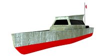 Japan Flag Wooden Baot