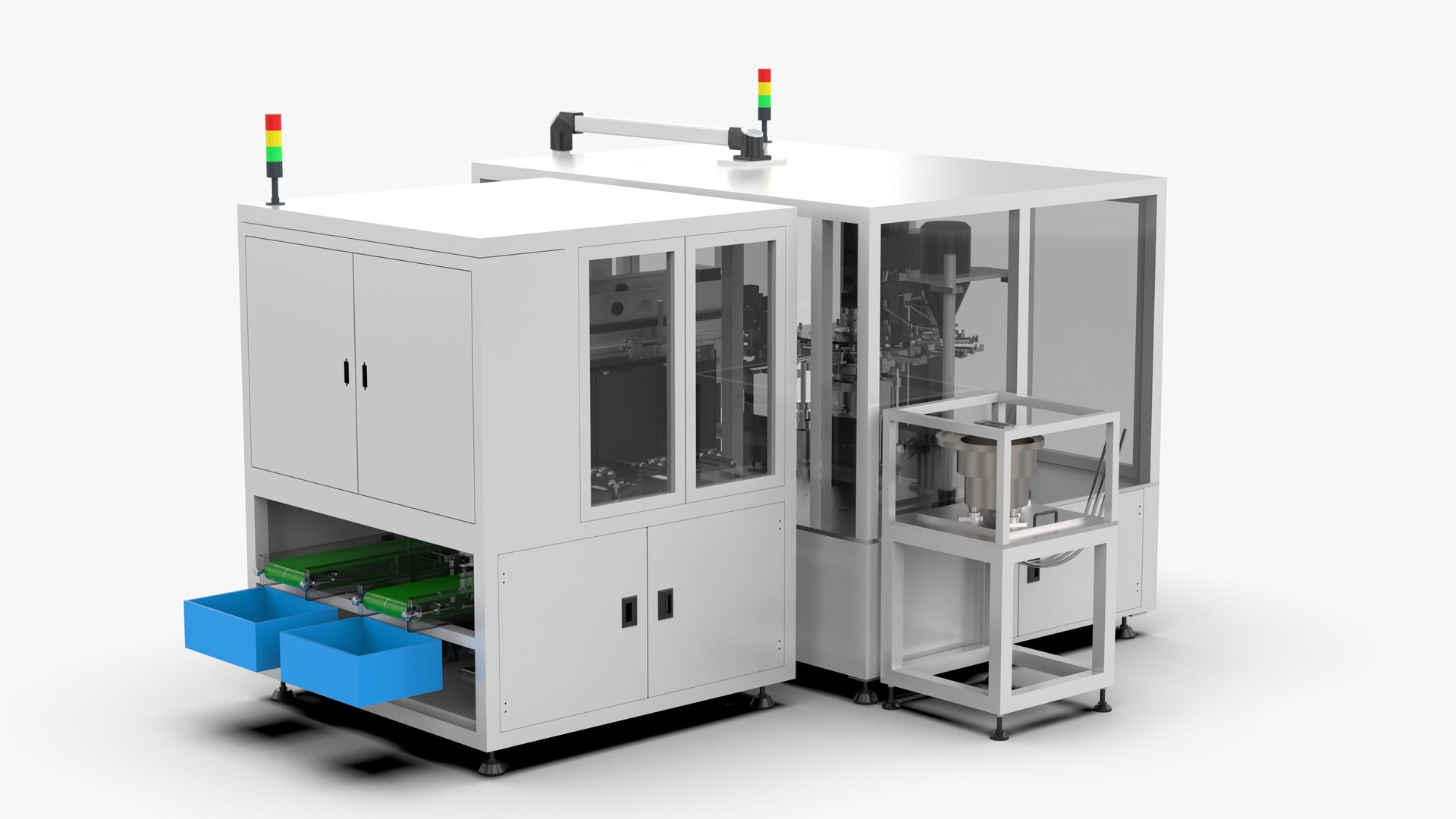 3D Model Automatic Bag Feeding Vacuum Packaging Machine - TurboSquid ...