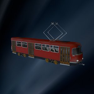 TRAM Baked EASTERN EUROPE transport 3D model