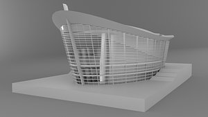 3D opera house building model