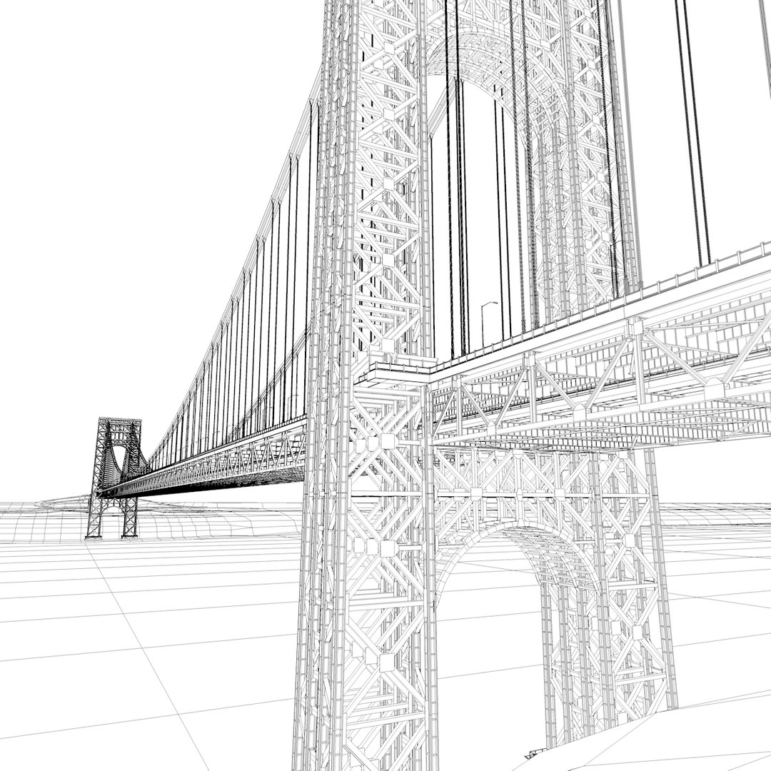 3D george washington bridge model - TurboSquid 1363460