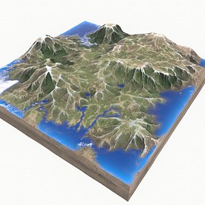 modeled landscape 3D model