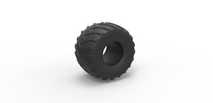 Monster truck tire Scale 1 to 25