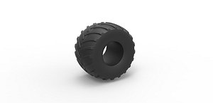 Monster truck tire Scale 1 to 25