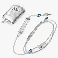 Baxter Infusion Set with Glucose Saline Bag
