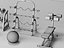 Heimfitnessgeräte-Kollektion 3D-Modell