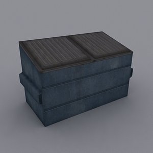 3d model dumpster trashcan
