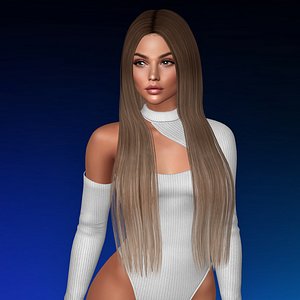 3D model hairstyle secondlife