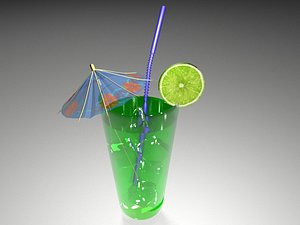green cocktail 3D