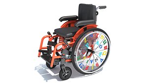 Wheelchair Wheel Chair for Kids 3D model