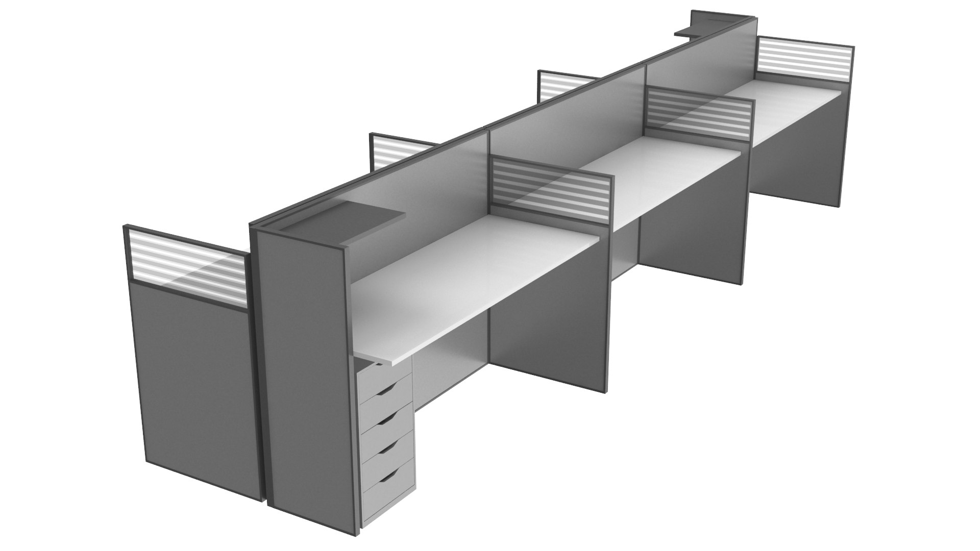 3D Real Office Cubicles - TurboSquid 1540608
