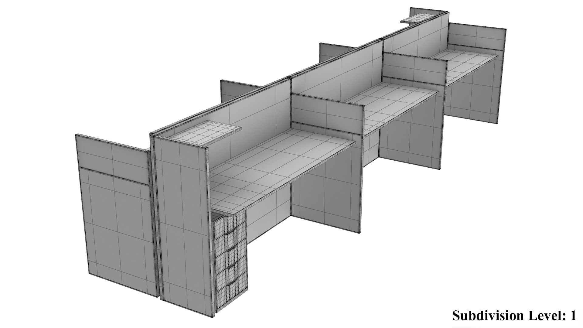 3D Real Office Cubicles - TurboSquid 1540608