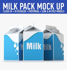 milk carton 3d 3ds