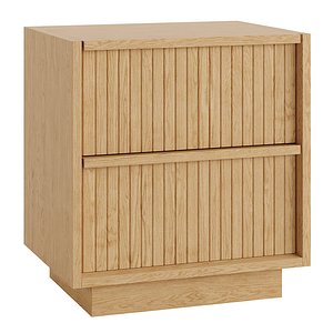 Kouva 2-Drawer Nightstand 3D model