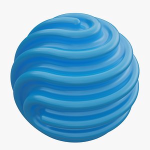 Abstract Spiral Grooved Sphere