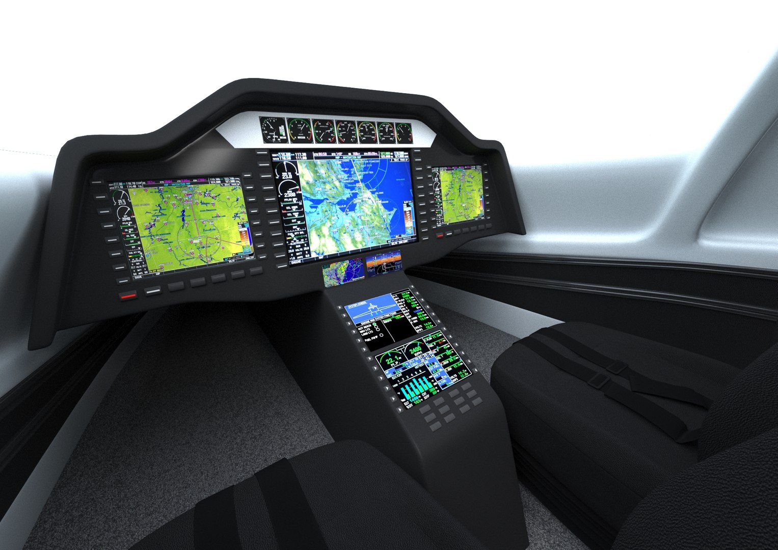 3D Aircraft Control Panel Pilot - TurboSquid 1643446