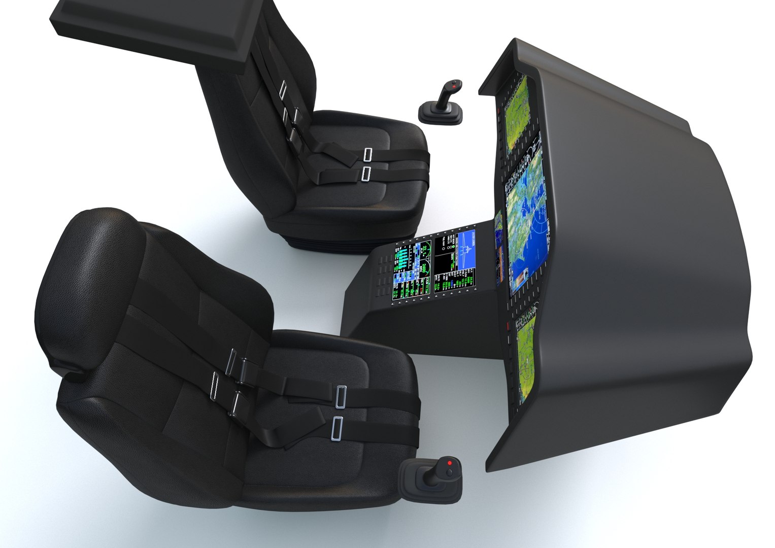3D Aircraft Control Panel Pilot - TurboSquid 1643446