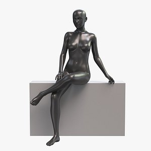 3D Mannequin Female 001 Pose 24