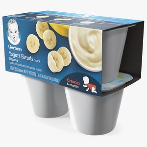 Packaging Gerber Banana Yogurt 3D