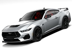 Ford Mustang GT 2024 with interior 3D model