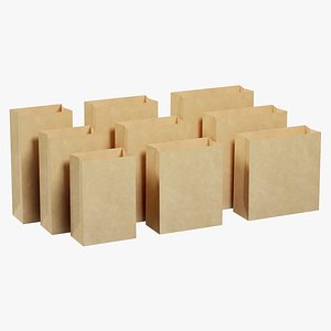 Takeaway Bags Set 03 3D model