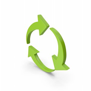 3D Recycle Symbol Green model