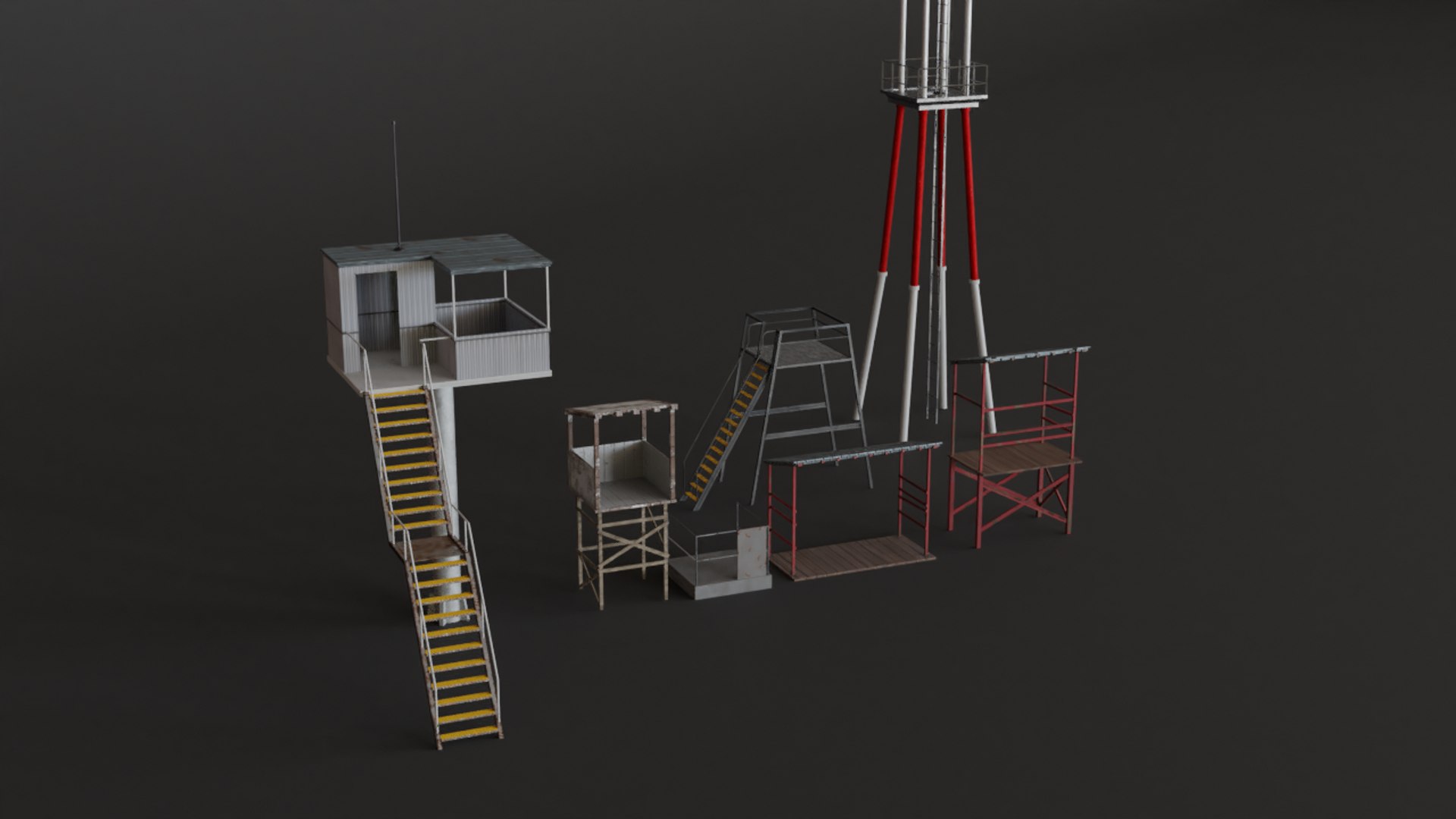 3D Old Race Track Assets Model - TurboSquid 1775131