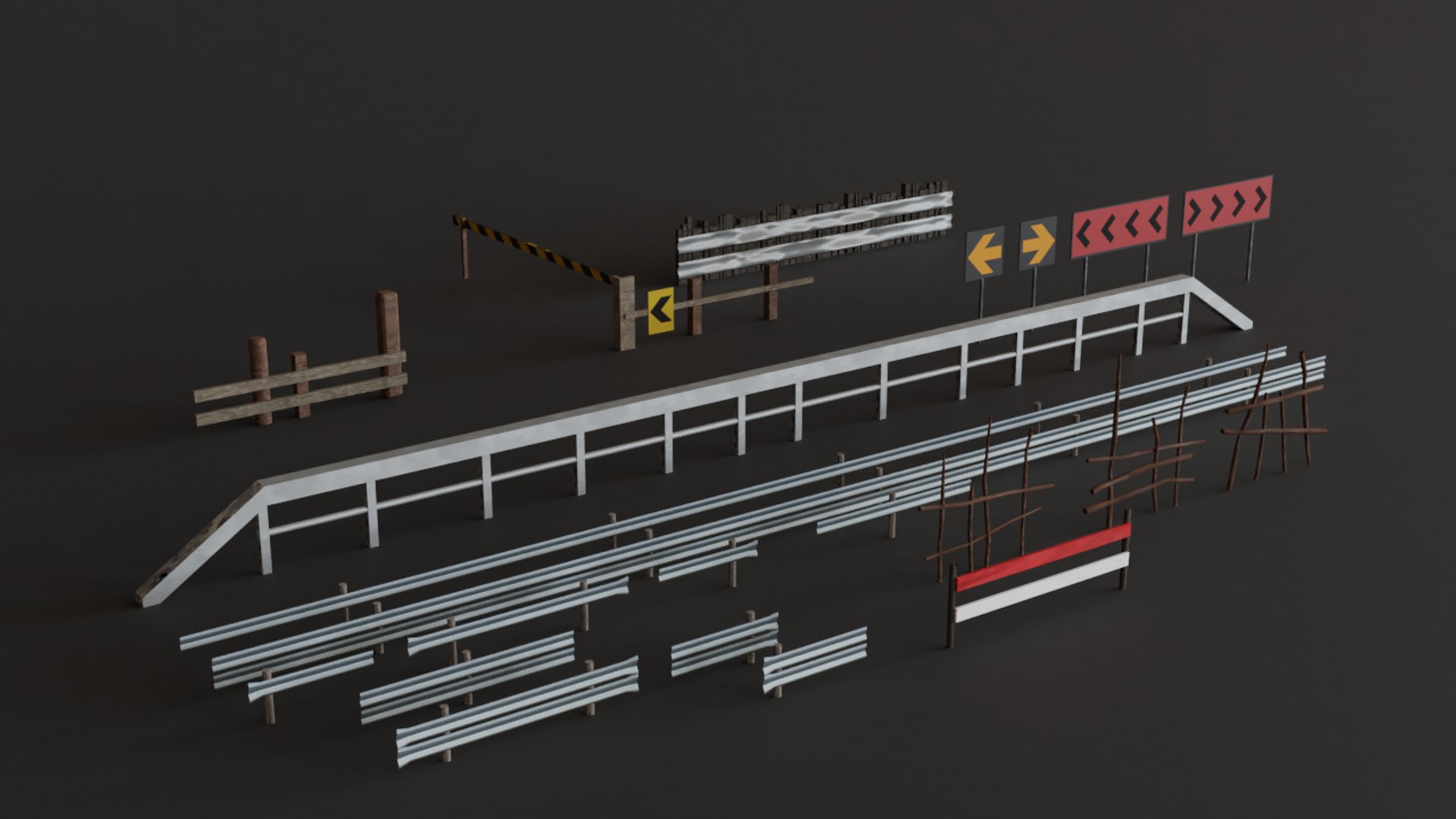 3D Old Race Track Assets Model - TurboSquid 1775131