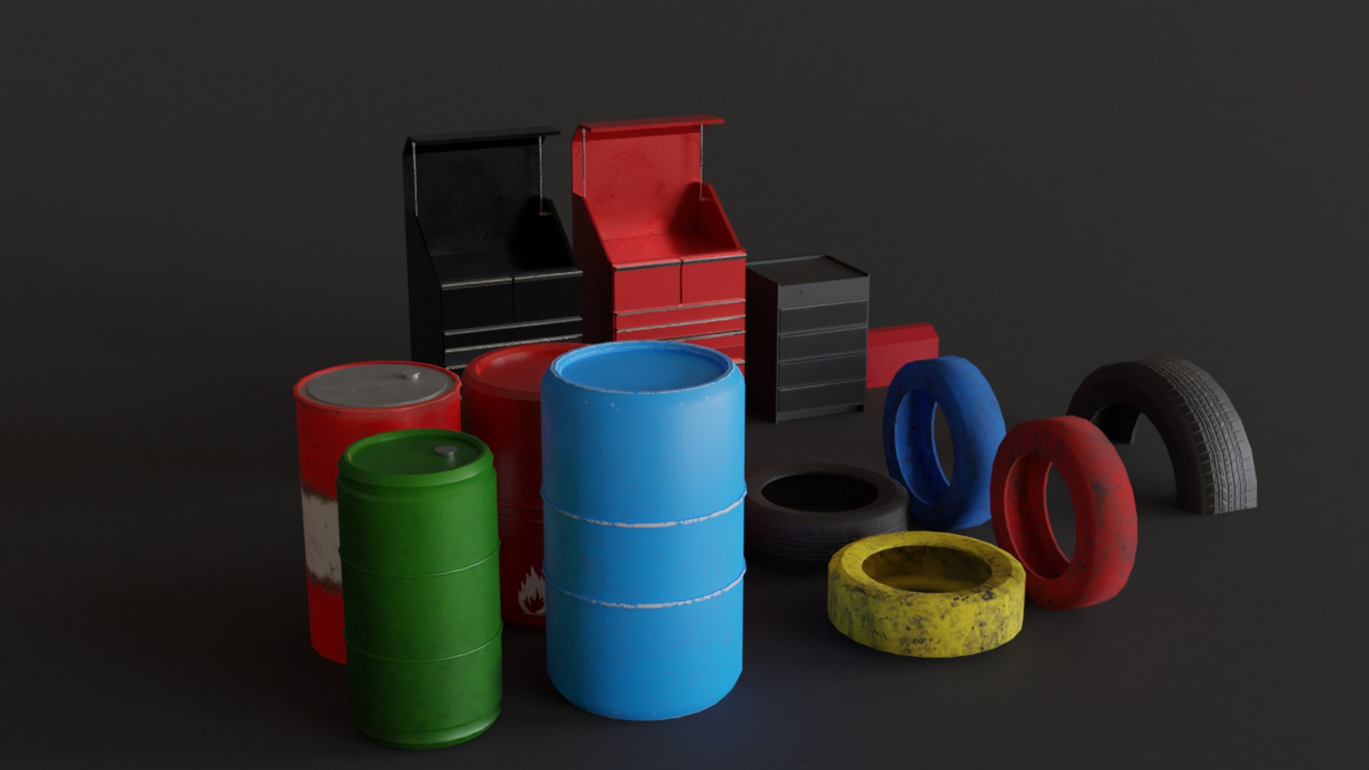 3D Old Race Track Assets Model - TurboSquid 1775131