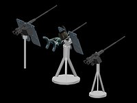 20mm Anti-Aircraft and 30caliber, 50caliber Machine Guns, Mounted  WWII