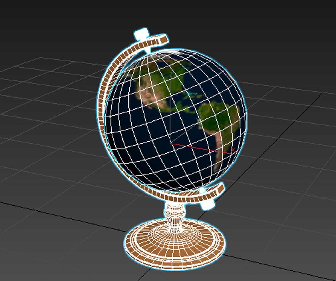 3d cristal earth globe