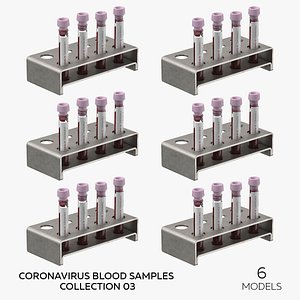 3D Coronavirus Blood Samples Collection 03 - 6 models model